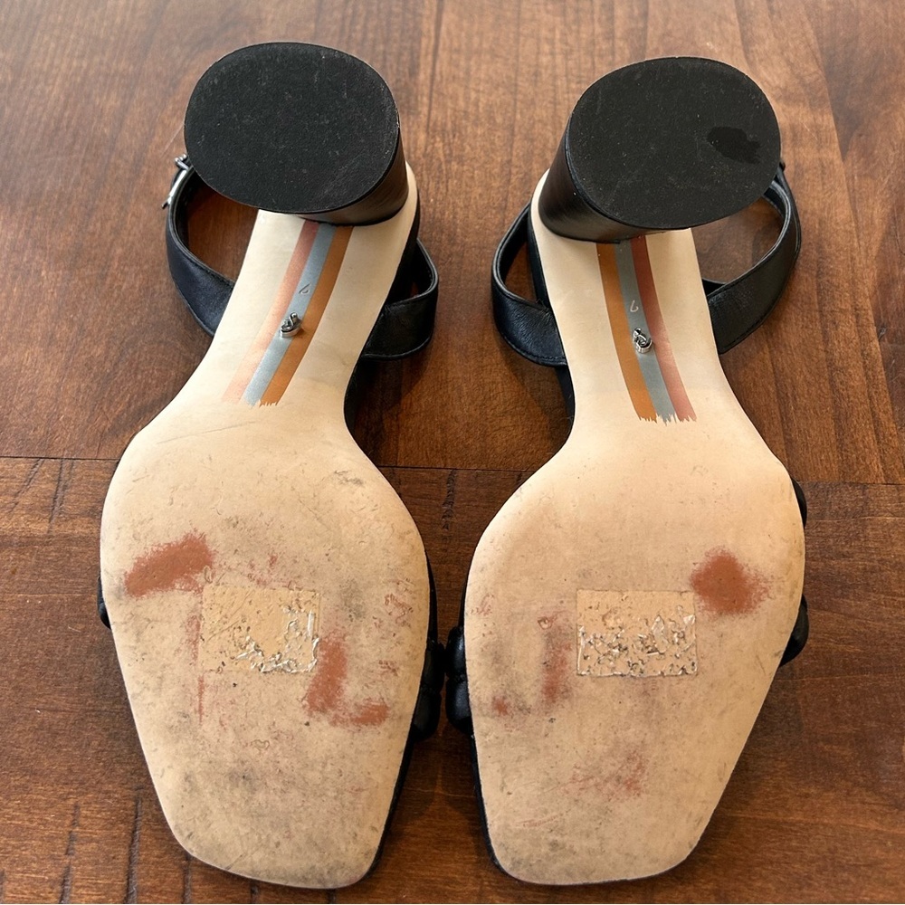 Sam Edelman Kia Block Heel Sandal | Black Leather| Size 7 - Picture 9 of 10